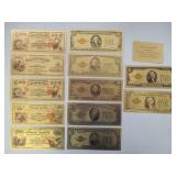 12) Gold Foil Bills