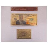 Donald Trump Gold Foil Certificate