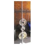 Weight Rack with Weights and Weight Bar
