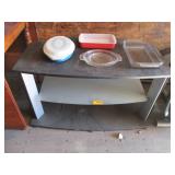 Black with Glas Shelf TV STand