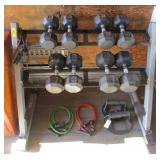 Dumbbell Rack with Dumbbells