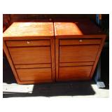 2) Wood File Cabinets
