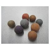 Jar of Vintage Clay Marbles