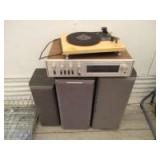 Stereo Amplifier, Speakers and Record Player