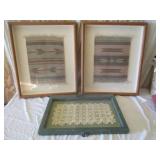 2) Shadow Box Framed Artwork, 1) Window Frame
