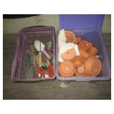 Variety Clay Pots, Garden Hand Tools