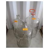 3) Large Glass Jugs