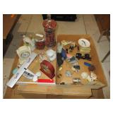 DC-3 Airplane/ Stand, Mantle Clocks, Pocket Knife