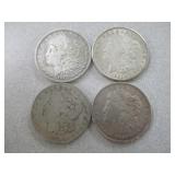 4) 1oz Morgan Silver Dollars