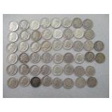 50) Silver Roosevelt Dimes