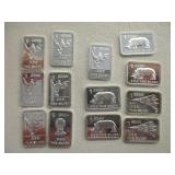 13) 1 Gram Silver Bars