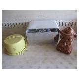 Bread Box, Cake Carrier, Bear Cookie Jar