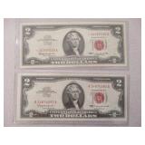 2) $2 Bills