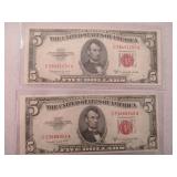 2) $5 Notes