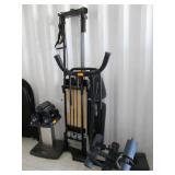 Pilates Workout Bench and Dumbbells