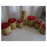 Vintage Tin Canister Set