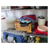 Contents Of Shelf, Placemats, Bowls, Plastic