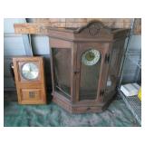 Wood Push Button Clock / Phone, Cupboard With
