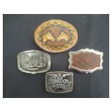 4) Belt Buckles (Horses, Cowboy, Saddle &