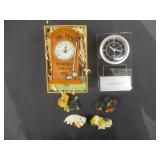 "Tea Time" Clock, Gold Coast Clock, Dog Magnets
