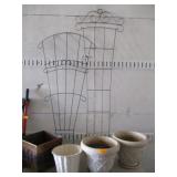 60" Trellis, 70" Garden Trellis, Decorative Pots
