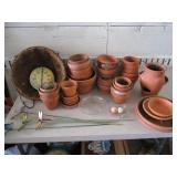 Assorted Clay Pots, Hanging Planter, Outdoor