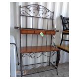 Metal And Wood Bakers Rack, Curtain Rods