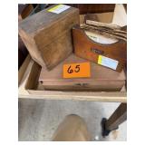 2 Recipe Boxes & 1 Cigar Box All Damaged