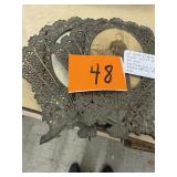 2 Metal Filigree Frames (1 Has Damage)