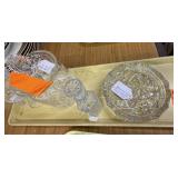 Crystal Vase, Biscuit Jar, Cruet & Ashtray
