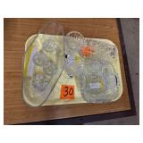 Butter Dish 4 Salts 2 Bowls (clear Glass)