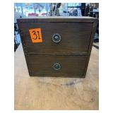 2 Drawer Table Top 11 1/2'x12' No Back