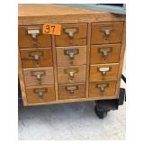 Oak Tabletop Card Catalog 20 1/2'x18'