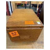 Wood File Box Missing Pull 7 1/2'x10' Full
