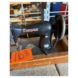 Romance Child's Sewing Machine Wood & Metal 1950's