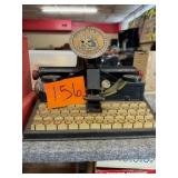 Deluxe Dial Toy Typewriter Marx - Some Rust