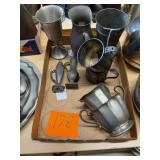 9 Metal Pewter & Silverplate Pieces