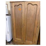 Oak 2 Door Wardrobe Converted To Gun Cabinet