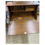 Oak Ladies Dropfront Desk 1 Drawer