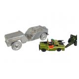 Modern Toys Tin Litho Military Jeep Set