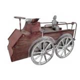 Vintage Tin and Wood Touring Car Toy
