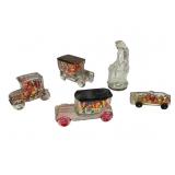 1920s Vail Bros. Glass Candy Containers
