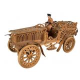 Scroll Saw Wooden Model of Vintage Car