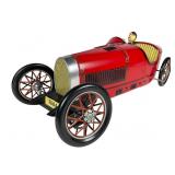Large 1930 Paya Red Bugatti Tin Car
