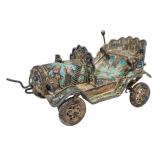 Filigree Metal Model Car with Enamel