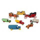 Vintage Wooden Toy Cars Lot Attributed to Strombec