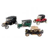 Four 1:16 Franklin Mint Vintage Car Models