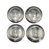 Four 1930s Plymouth Hubcap Grease Covers