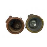 Vintage Brass and Copper Spotlight Lanterns