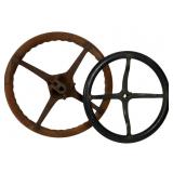 Two Early Model T Steering Wheels